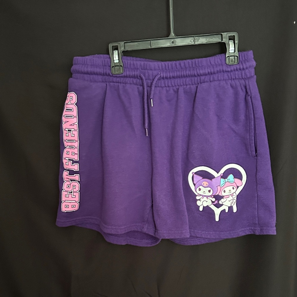Sanrio Purple "Best Friends" Graphic Athletic Shorts